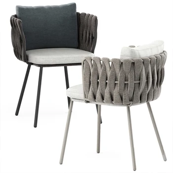 În aer liber, masă și scaun combinație Nordic mobilier în aer liber protecție solară rezistent la apa casual rattan produse alimentare de vest
