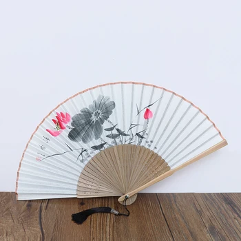 Chineză Stil Evantai de Mătase Pânză pictate manual Fan Nunta Evantai de Acasă de zi cu Zi Utilizarea de Mână cotite Fan Iubitorii de Dans Meserii