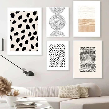 Buline Model Printuri Neutru Perete De Artă Minimalist Modern Geometrice Poster Canvas Tablou Dormitor, Living Decorul Camerei