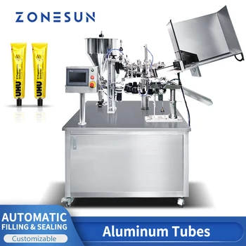 ZONESUN ZS-FS03 Automate de imbuteliere Pastă de Aluminiu Tub de Etanșare Mașină de Ambalare Unguent Linie de Producție