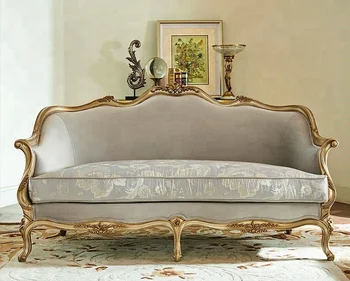 Baroc mobilier living, Canapele stil francez din lemn canapea