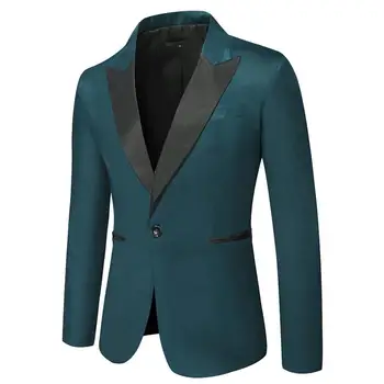 De tip Boutique de Moda pentru Bărbați de Afaceri Sim Trend Solid de Culoare Moda Gentleman Britanic Stil Casual Frumos Oficiază Nunta Blazer