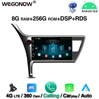 360 HD DSP IPS Android 13.0 8GB 256GB 8 CORE Masina DVD Player Wifi BT5.0 RADIO harta GPS Pentru Toyota Corolla Innova Crysta 2016-2018