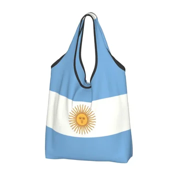 Steagul Personalizat De Argentina Pungi De Cumpărături Femei Portabil De Mare Capacitate Alimentar Shopper Tote Pungi
