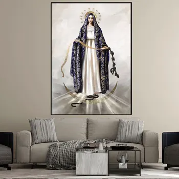 Undoer de Noduri Catolică Artă Maria Panza Pictura de Postere Și de Imprimare Arta de Perete Mary Reproducerea Imaginii Pentru Camera de zi Decor