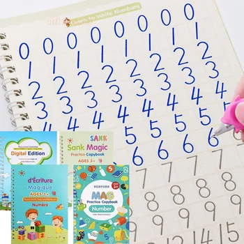 Copia Cărți pentru Copii Carte de Matematică Matematică franceză Copilul Scris Caiet de Caligrafie Învețe să Scrie Copiii Montessori Magic Art