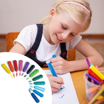 12buc Set Creioane colorate Cu Labă de Pisică în Formă de Învățare Arta de Papetărie Cutie Pentru Pictura Copii