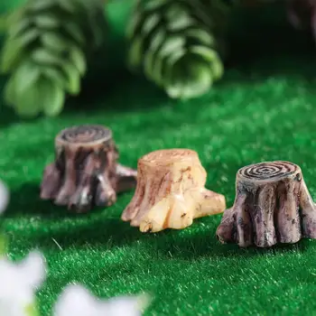 5Pcs DIY Rășină Moss Terarii Decor Meserii Ciot de Copac Miniaturi, Figurine Aleatoare