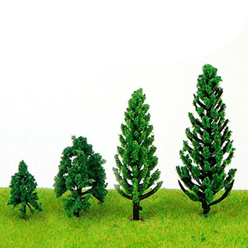 Artificiale Copac in Miniatura din Plastic Model Parc Peisaj Tren Decor Clădire Peisaj Micro DIY Scena Face
