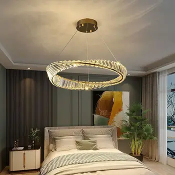 Inel de epocă candelabru de Lux europene cristal de iluminat Pentru Camera de zi Dormitor decor acasă de lux lumina