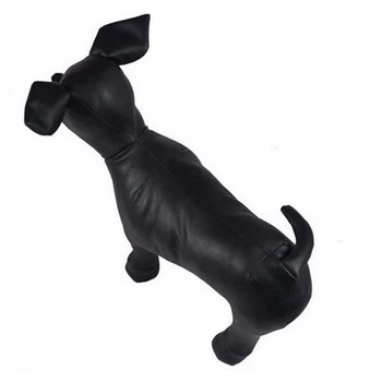 2 buc de Piele de Câine Manechine Poziție în Picioare Câine Modele de Jucarii de Animale de Companie Magazin de Afișare Manechin S - Alb & Negru