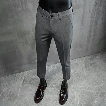 De înaltă calitate, Slim Casual Pantaloni Costum Barbati Business Casual Rochie de Pantaloni Office Sociale Streetwear Bărbați Îmbrăcăminte 2023 Primavara-Vara