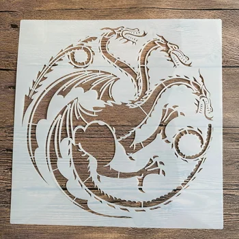 30 * 30cm dimensiune diy dragon mucegai pentru pictura hârtii ștampilate album foto relief carte de hârtie pe lemn, țesături,perete