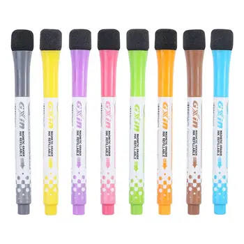 8 Culori 1 BUC Seif cerneală Bord Markere Erasable Tablă Magnetică Pixuri Markere pentru Copii Stilou Desen Graffiti Pen