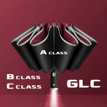 Pentru Mercedes Benz clasa a Bclass Cclass GLC logo-ul Personalizat Automate Benzi Reflectorizante Reverse Lumină Led Windproofumbrella