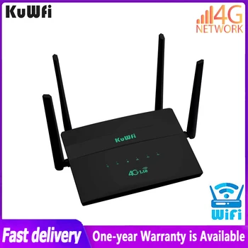KuWFi 4G Router 300Mbps Router LTE CAT4 Wireless Wifi Cu Slot pentru Card SIM WAN RJ45 LAN 4 Antene Externe de Sprijin 32 de Utilizatori