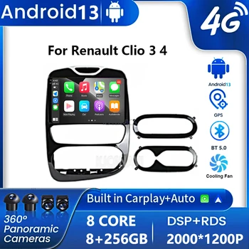 Android 13 Auto Carplay Radio Auto Video Pentru Renault Clio 3 4 2012 - 2015 2016 - 2018 Multimedia Player Stereo Audio 2Din 2 Din