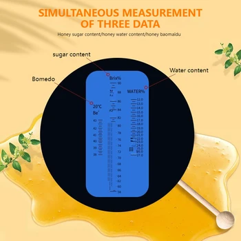 Handheld Miere Zahăr Meter Instrument De Măsurare 58-90%Brix Tester Refractometru Miere Conținutul De Zahăr Conținutul De Apă Instrument De Detectare