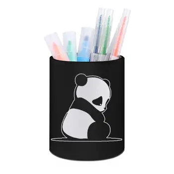 Panda Suport pentru Pix pentru Birou Drăguț Panda Creion Cupa Organizator pentru Birou Clasă de Studiu Acasă Piele PU Femeie Machiaj Perie Titularii
