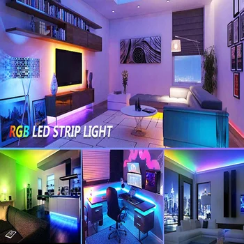 Benzi cu LED-uri de Lumină Bluetooth 5V 5050 5m 10m 15m 20m Culoare RGB LED Strip Dormitor Romantic Decor TV LED Backlight Pentru Petrecere Acasă