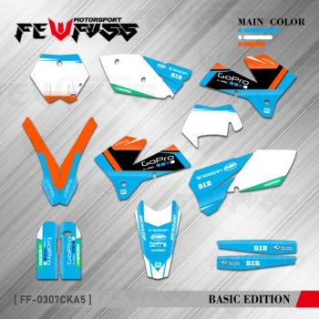 FEWFUSS Pentru KTM EXC EXC-F 125 250 300 450 525 2004-2006 Full Grafica Decalcomanii Autocolante Motocicleta de Fundal Personalizate Nume Număr