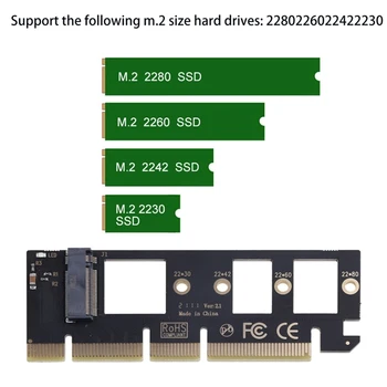 M. 2 Nvme SSD PCI-E 3.0 X16/X8/X4 Desktop SSD Adaptor Card Desktop Solid state Drive Riser Card Card de Expansiune