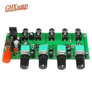 GHXAMP Audio Stereo Mixer Bord 4 Mod de Intrare de Amestecare 1 cale de ieșire Audio Conduce Căști Amplificator NJM3414 Patru de Intrare, unul de ieșire