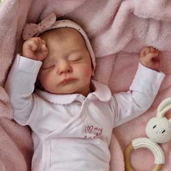 18inch Renăscut Baby Doll Kai Nou-născut Copil de Dormit Realiste 3D Manual Pictat Pielea cu Vene Vizibile Păpușă Bebe Păpuși Reborn