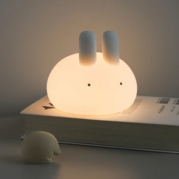 Silicon moale Reîncărcabilă Lumina de Noapte Bunny Calendarul Copilul de Iluminat Mama Cadou pentru Copil de Decorare Dormitor Drăguț Bunny Lampa Prietena