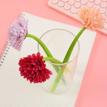 Culoare Aleatorii Drăguț Kawaii Simulare Flori Stilou De Birou Rechizite Școlare Papetărie Creativă Destul De Dulce Minunat Silicon Moale Pen