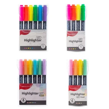 Pachet de 6 Markere Colorate de Artă Markeri Pen Markere Colorate Pixuri pentru Copii