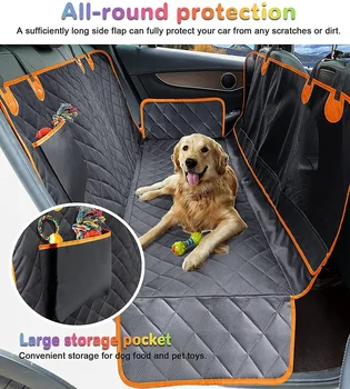 Pernă De Călătorie Protector Plasă Cu Fermoar Capac Mat Buzunar Hamac Câine De Companie Scaun Cu Transport Rezistent La Apa Masina