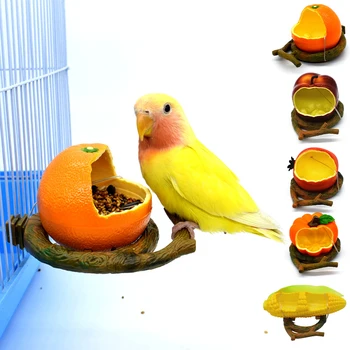 Fructe În Formă De Hrănire A Păsărilor Bol De Apă Papagal Alimente Castron De Alimentare Vegetale, Animale Mici De Băut Cana Recipient Colivie Dotari