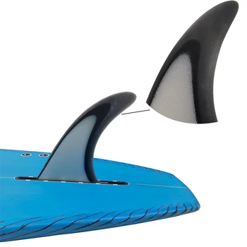 SUP Consiliului 8/9 Lungime Centrul Fin din Fibră de sticlă Quilha Singur Fin Pentru Longboard Alb cu Negru placă de Surf Fin Stand UP Paddle Sport