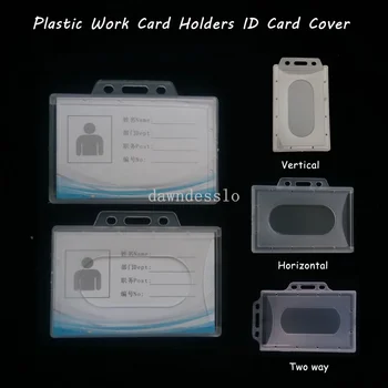 Acrilic din Plastic Carte de Muncă Titularilor Protector de Acoperire Pentru Carduri de Autobuz Cărți de IDENTITATE Impermeabil Anti Praf Transparent Caz Multi-utilizare