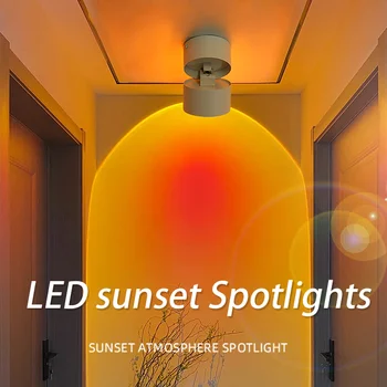 Led downlight AC 110V-220V COB Apus de soare lumina Reflectoarelor Suprafață încastrat Plafon Lampă pentru Home Decor Camera de zi Hol