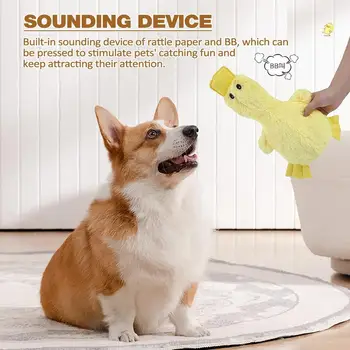 Dentiție Jucării pentru Catei Rață Forma de Mestecat Plus de Câine Jucării cu Muscatura de Sunet-Rezistent Umplute pentru Dinți Relaxant Joc