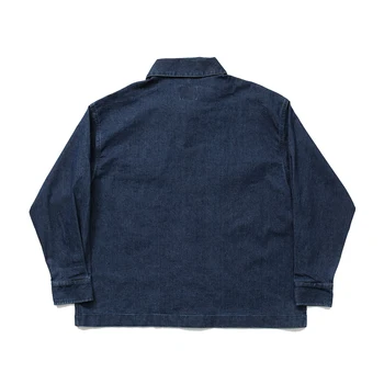 Japonia Stil Wtaps Jachete Din Denim Bărbați Femei 1:1 De Înaltă Calitate Albastru Spălat Cowboy Tricouri Largi Blugi Haine Cu Eticheta