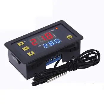 Controler de Temperatura digitale, W3230 AC110-220V LED Digital Controler de Temperatura Termostat Comutator Senzor Metru(220V)