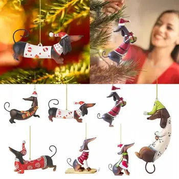 Pomul De Crăciun Agățat Ornamente De Caini Teckel Acrilice Pisica În Formă De Ornamente De Crăciun Crăciun Decoratiuni Petrecere De Anul Nou Cadouri