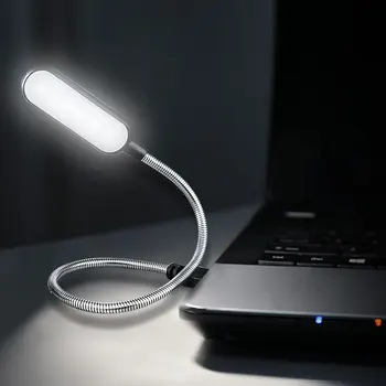 Portabil USB LED Mini Carte de Lectură Lampă de Masă Lumină Flexibil 6leds Lampa USB pentru Putere Banca Laptop Notebook PC-ul de Calculator