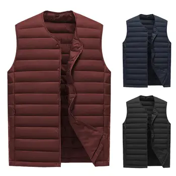 Design Elegant Pentru Bărbați Palton Slim Fit Barbati Iarna Vesta Fără Mâneci Firma Împletit Bărbați Haina Vesta Termica