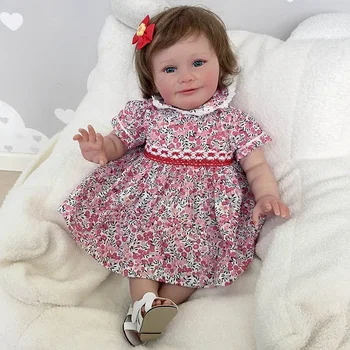 60cm Renăscut Baby Doll Zoe Realiste Moale de Pluș Corpul Papusa Handmade cu Geneza Vopsea Vene Vizibile mai Multe Straturi