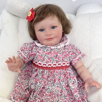 60cm Renăscut Baby Doll Zoe Realiste Moale de Pluș Corpul Papusa Handmade cu Geneza Vopsea Vene Vizibile mai Multe Straturi
