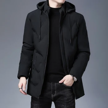 Wellsome Îmbrăcăminte pentru Bărbați de Calitate de Top de Brand Nou cu Gluga Moda Casual Lung Îngroșa Uza Hanorace, Jachete de Iarnă Canadiană Straturi